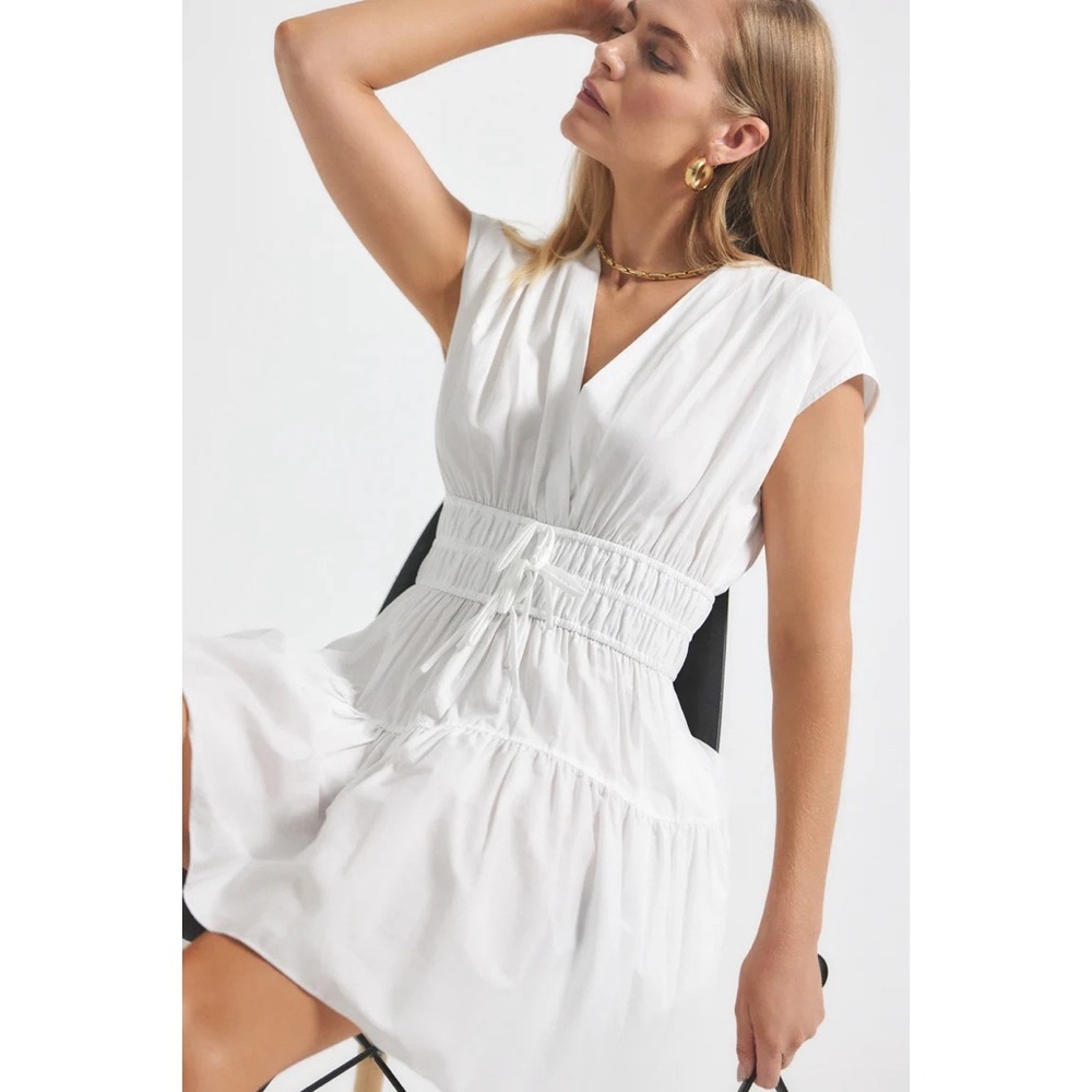 Derek Lam 10 Crosby Tora V-neck Dress Sz 6